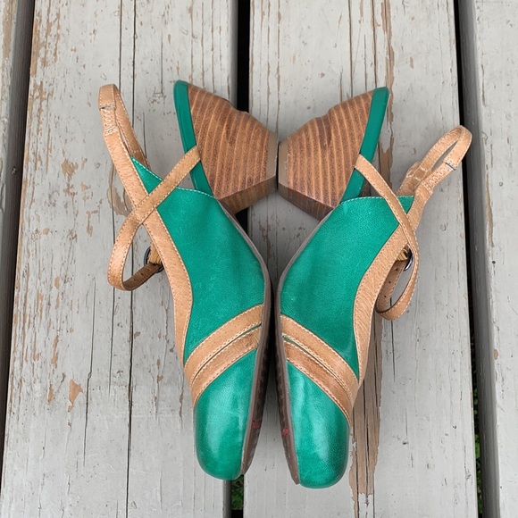 Green leather retro shoe Ella Miz Mooz - Picture 8 of 12